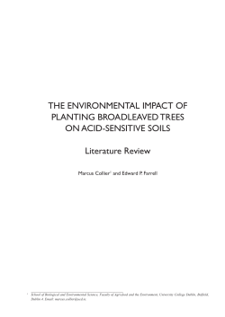 THE ENVIRONMENTAL IMPACT OF PLANTING BROADLEAVED