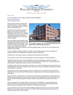 Lewis makes new HQ in old Union Stables