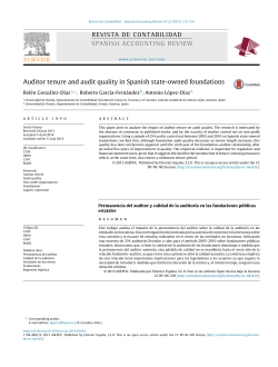 Auditor tenure and audit quality in Spanish state