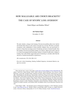 How Malleable Are Choice Brackets? - Campus Virtual