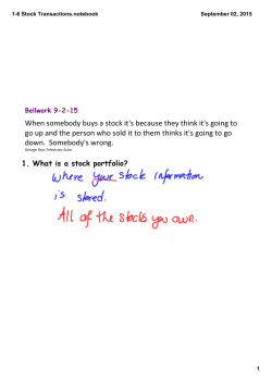 1-6 Stock Transactions.notebook