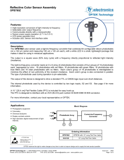 Reflective Color Sensor Assembly