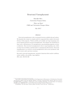 Structural Unemployment - American Economic Association
