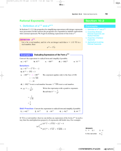 Rational Exponents Section 10.2