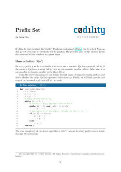 Prefix Set