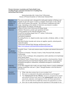 Letters from Yellowstone