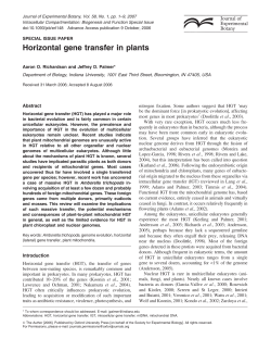 Horizontal gene transfer in plants