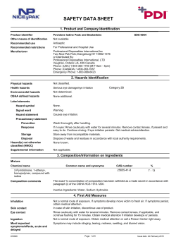 safety data sheet - Vanderbilt Environmental Health and Safety