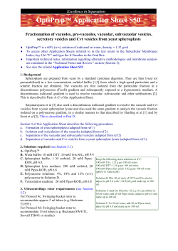 OptiPrep&trade; Application Sheet S50 - AXIS