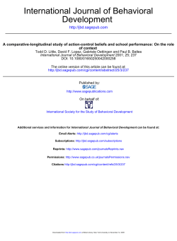 A comparative-longitudinal study of action-control