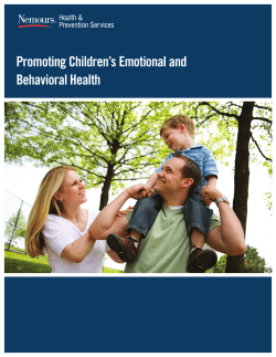 Promoting Children`s Emotional and Behavioral Health