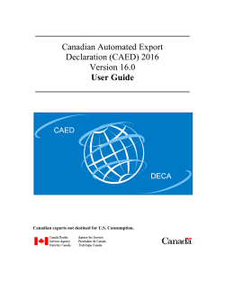Canadian Automated Export Declaration (CAED