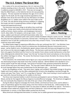 Assignment #17 - US Enters WWI