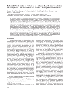 Rate and Directionality of Mutations and Effects of Allele Size