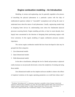 Engine Combustion Modeling