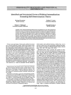 Identified and Introjected Forms of Political Internalization: Extending