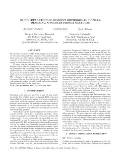 BLIND SEPARATION OF DISJOINT ORTHOGONAL SIGNALS