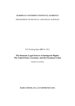 The Domestic Legal Sources of Immigrant Rights