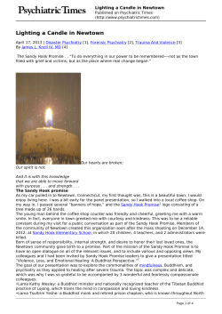 Lighting a Candle in Newtown