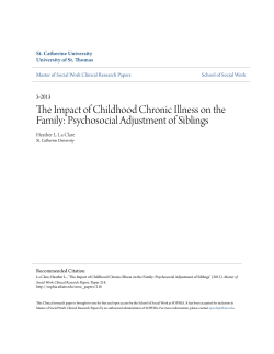 The Impact of Childhood Chronic Illness on the Family
