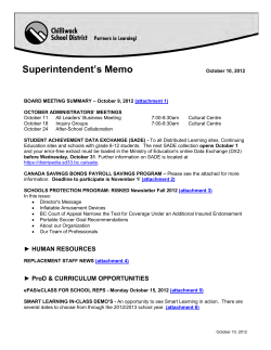 2012-10-10-Memo - Chilliwack School District