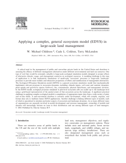 Applying a complex, general ecosystem model (EDYS) in large