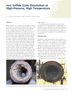 Iron Sulfide Scale Dissolution at High-Pressure