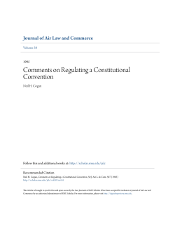 Comments on Regulating a Constitutional Convention