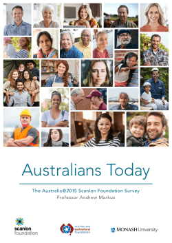 Australians Today - Scanlon Foundation