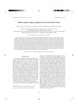 Diatoms spread a high &epsilon;Nd-signature in the North Pacific Ocean