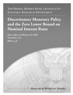 Discretionary Monetary Policy and the Zero Lower Bound on