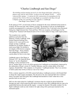 Charles Lindbergh and San Diego