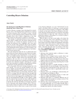 controlling Bizarre Delusions - Oxford Academic