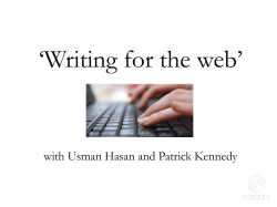 Writing for the web - Surrey County Council