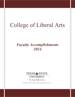 College of Liberal Arts - Texas State University
