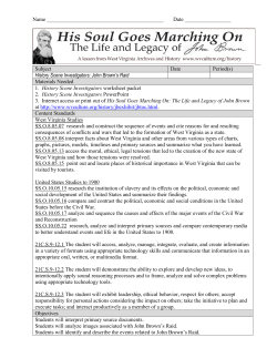 The Life and Legacy of John Brown