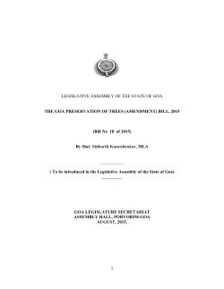 BILL, 2015 - Goa Legislative Assembly