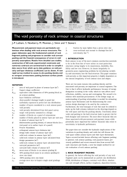 The void porosity of rock armour in coastal structures
