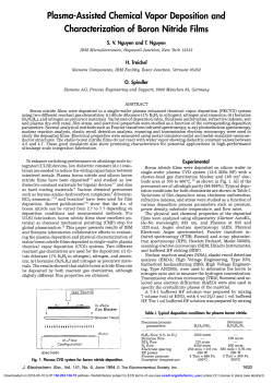 Plasma-Assisted Chemical Vapor Deposition and