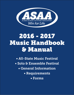 Music Handbook - Alaska School Activities Association