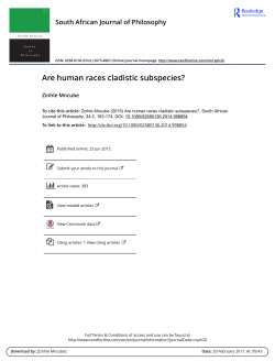 Are human races cladistic subspecies?
