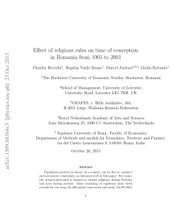 Effect of religious rules on time of conception in Romania from 1905