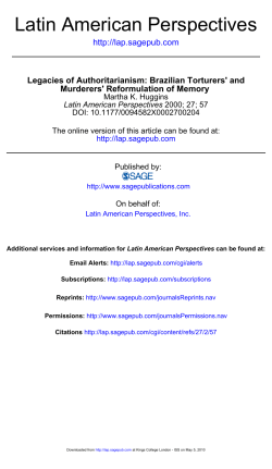 Latin American Perspectives - International State Crime Initiative