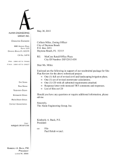 May 30, 2013 Colleen Miles, Zoning Officer City of Daytona Beach