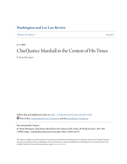 Chief Justice Marshall in the Context of His Times