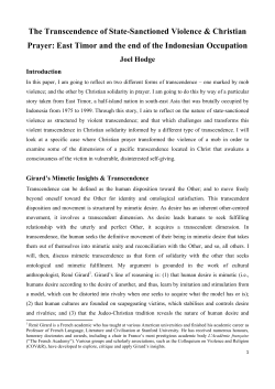 Hodge Paper - Transforming Violence