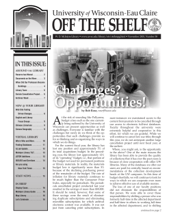 Fall 2003 - University of Wisconsin