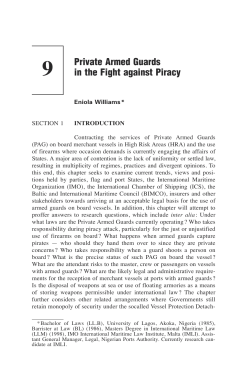 Private Armed Guards in the Fight against Piracy
