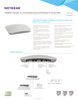 ProSAFE&reg; Premium 3 x 3 Dual Band Concurrent Wireless