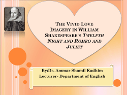 The Vivid Love Imagery in William Shakespeare`s Twelfth Night and